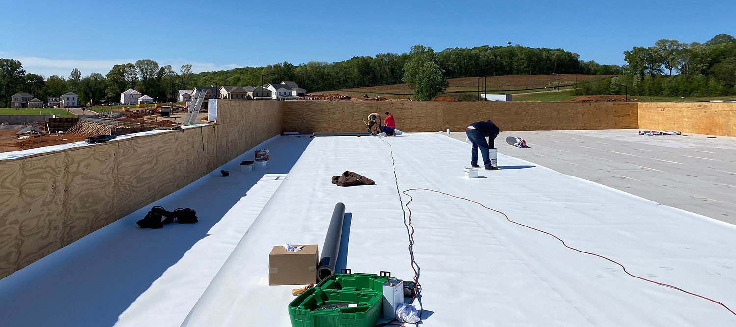 White TPO roofing membrane